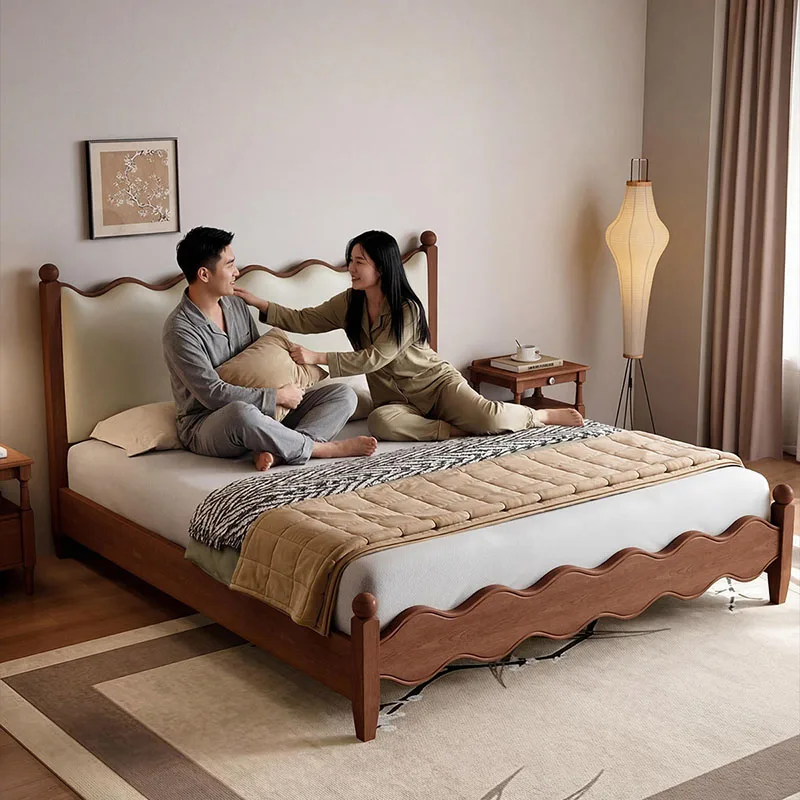 Wooden Bedroom Bed Children Mobile Baby Princess Sleeping Design Floor Luxury Bed Modern Letto Matrimoniale Trendy Furniture