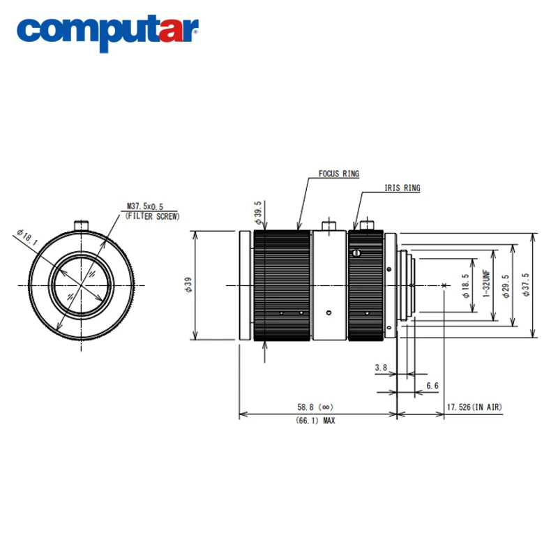 Computar M2518-APVSW 5MP 2/3