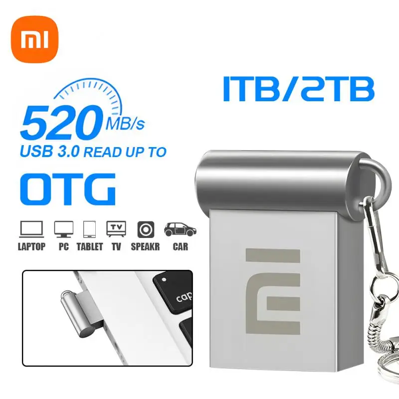 Xiaomi-Mini unidad Flash Usb 3,0, Pendrive de Metal de alta velocidad de 2TB, 512GB, 1TB, portátil, resistente al agua, almacenamiento de Memoria U Disk