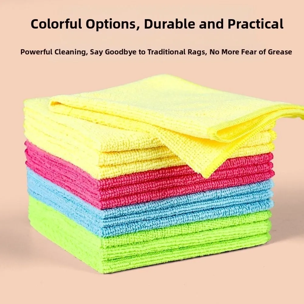 

20 шт. 30x30 см салфетки из микрофибры, утолщенные мягкие супервпитывающие салфетки, многофункциональная ткань для мытья посуды с защитой от жира