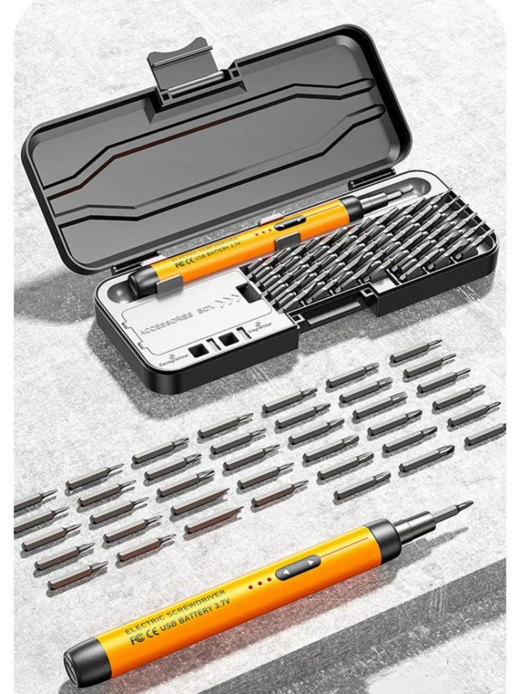 JUSTINLAU 46-in-1 Mini-Akku-Schraubendreher, einstellbarer Akku-Bohrer, Multifunktions-Reparaturwerkzeug-Set für elektronische Geräte – Detail 2
