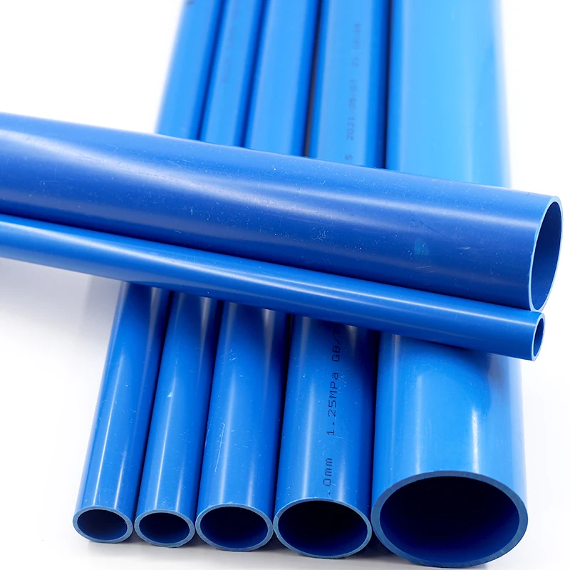 O.D 16~110mm Blue PVC Pipe 50cm length Aquarium Fish Tank Watering Supply Garden Irrigation Fittings Planting Frame Water Tube