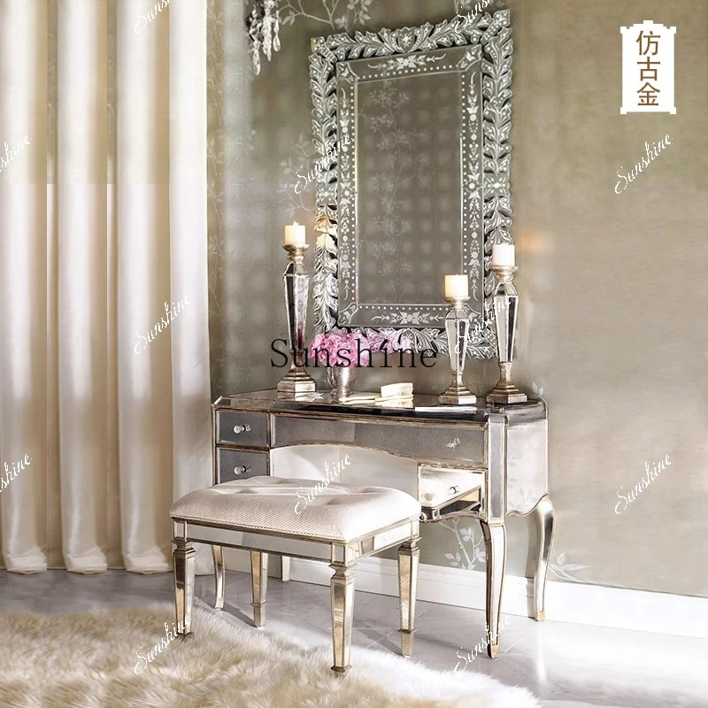 Glass Dressing Cabinet Dressing Table Simple European Neoclassical Postmodern F0785  FT