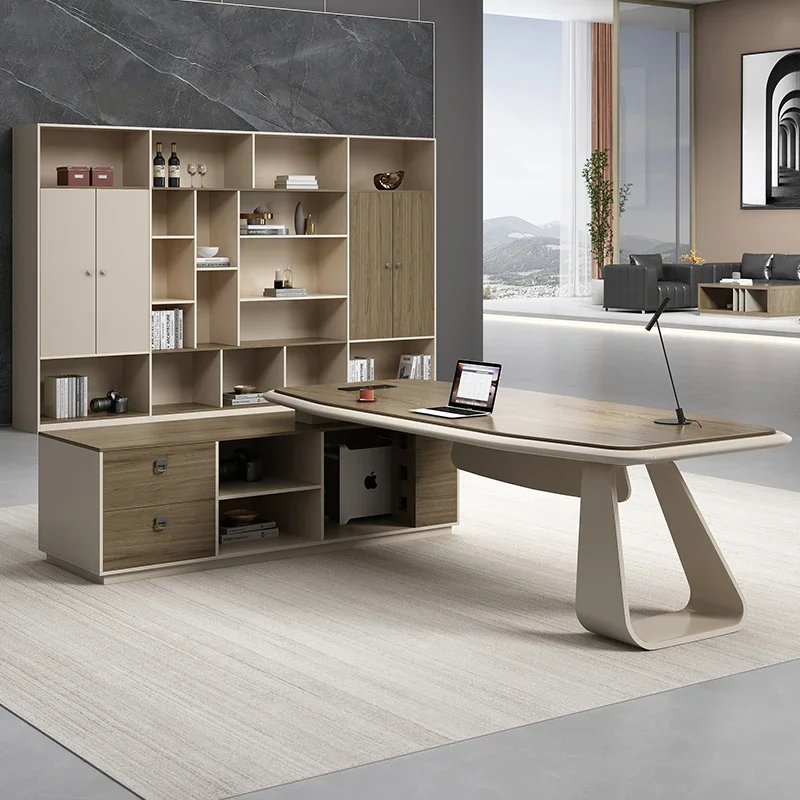 Minimalist With Drawers Office Desks Computer Storage Luxury Corner Office Desks Manager Simple Design Furniture Escritorio LLOD