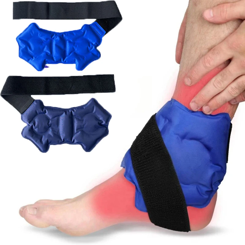 دعامة الكاحل حزمة الثلج التفاف للإصابات العلاج البارد الساخن قابلة لإعادة الاستخدام هلام الباردة حزمة الكاحل دعم لتخفيف الآلام الالتواء #1