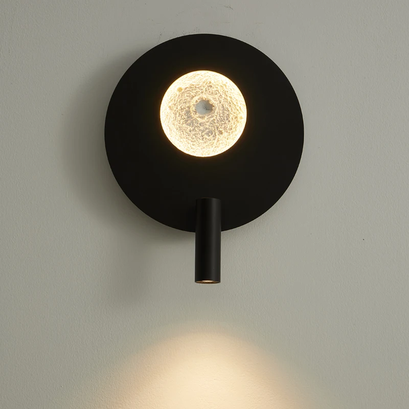 

Modern minimalist creative bedroom bedside wall light, rotatable LED background wall light, moon atmosphere decorative light