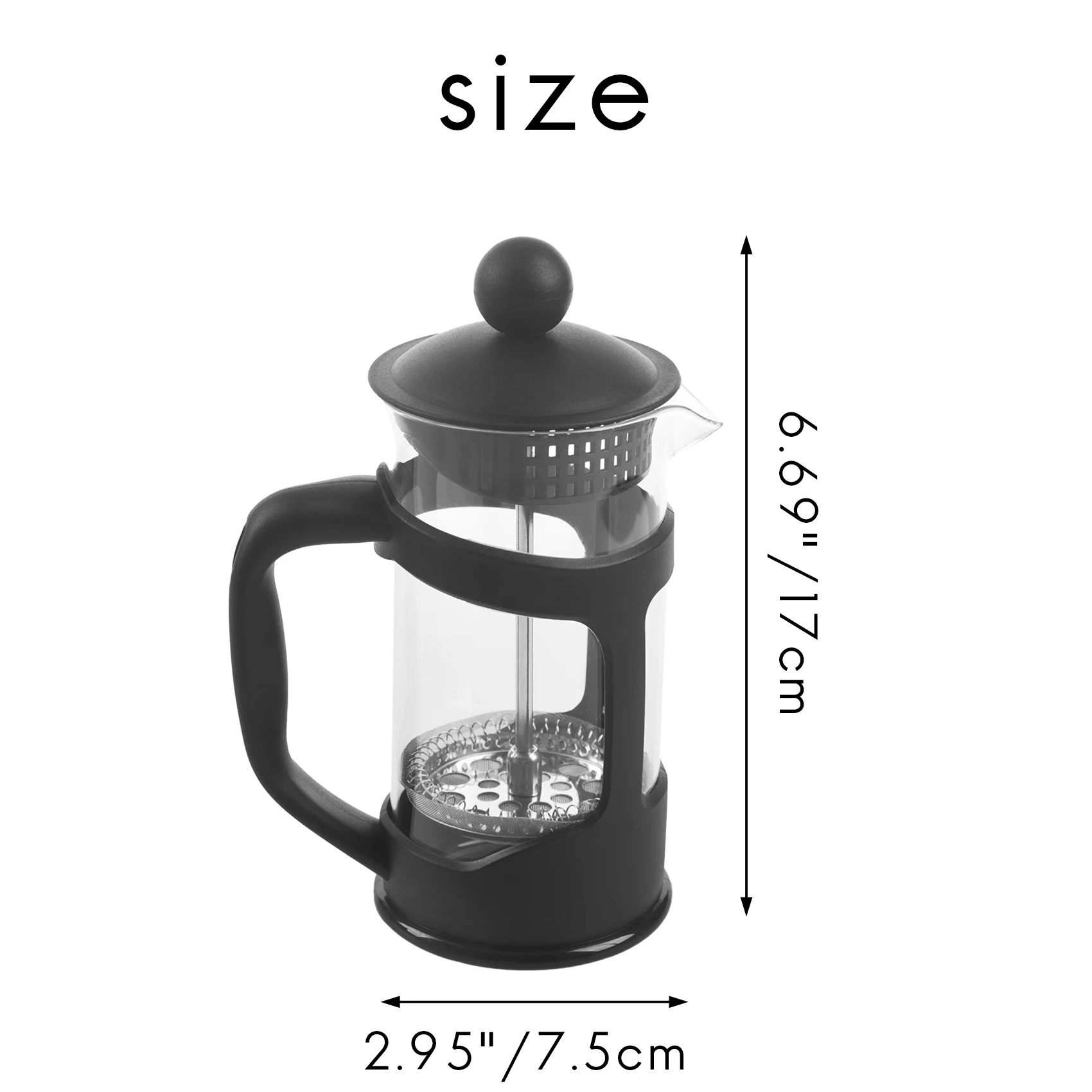 French Coffee Maker Small French Press Perfect for Morning Coffee Maximum Flavor Coffee Brewer With Superior Filtration-A70Z