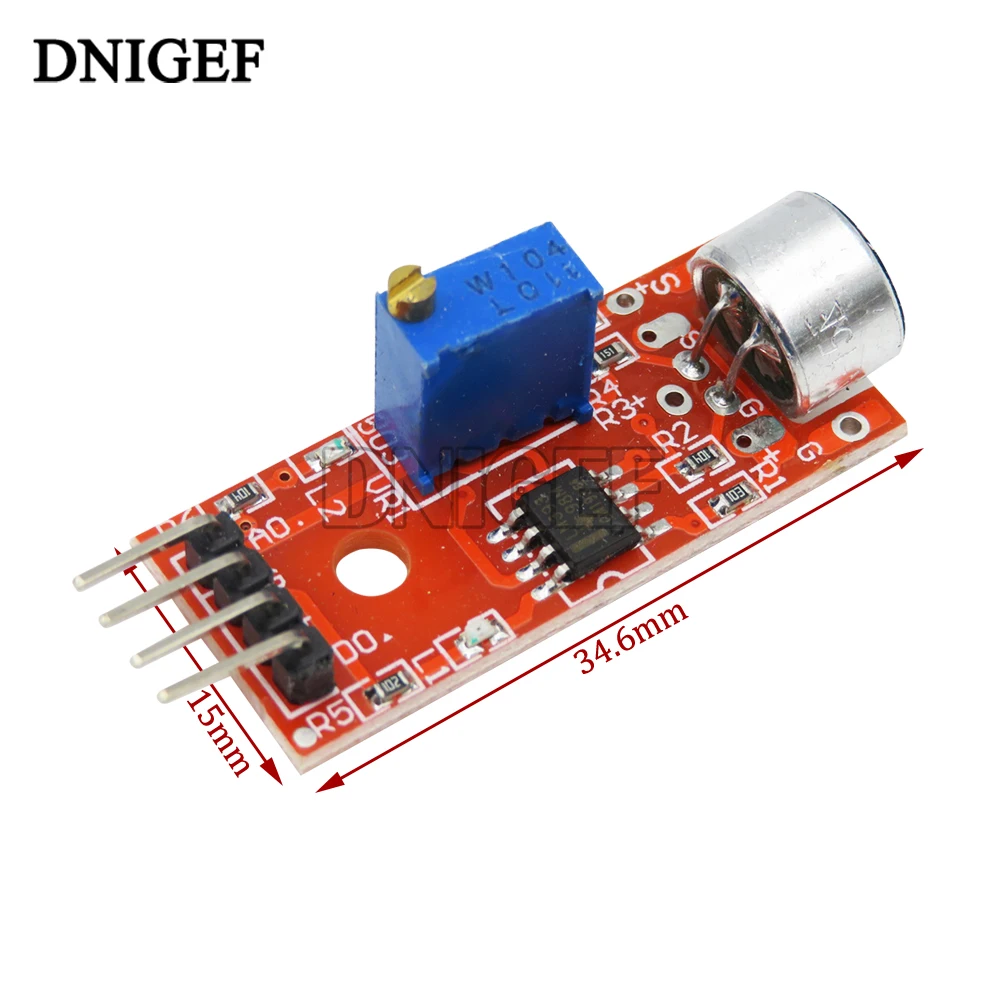 DNIGEF 1 pz KY-037 Modulo sensore audio Modulo di rilevamento sensore microfono audio ad alta sensibilità per Arduino AVR PIC