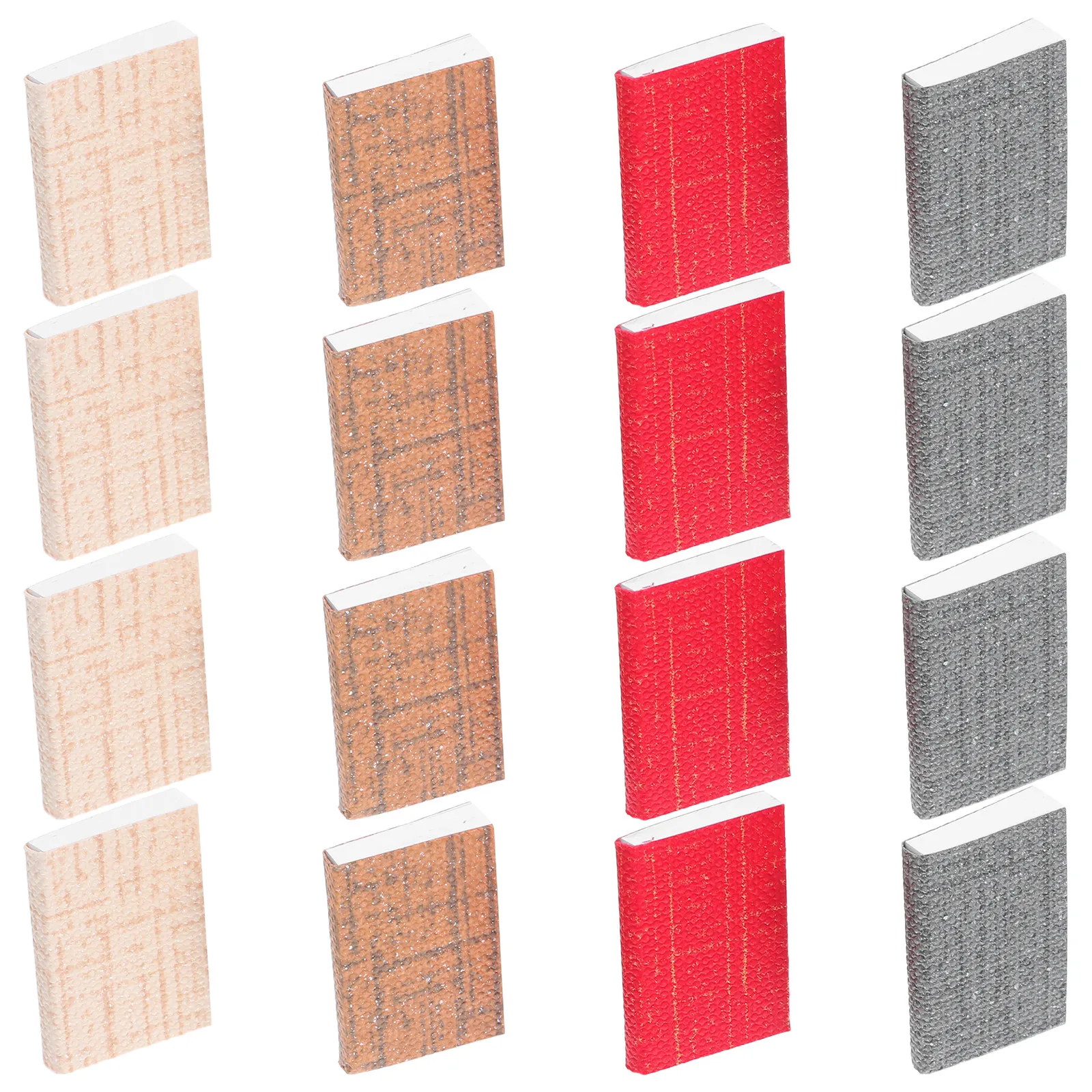 

16Pcs Miniature Books 1:12 Scale Blank Tiny Books for Dollhouse Study Room Library Shelf Decorations Collectibles