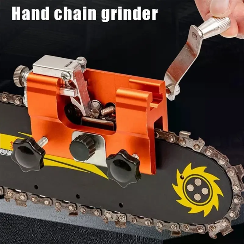 NEW HOT In Stock-Grinding Tool Manual Chain Saw Portable Hand Chainsaw Sharpener Grinder Household Electric Chain Saw Grinding M - view 5