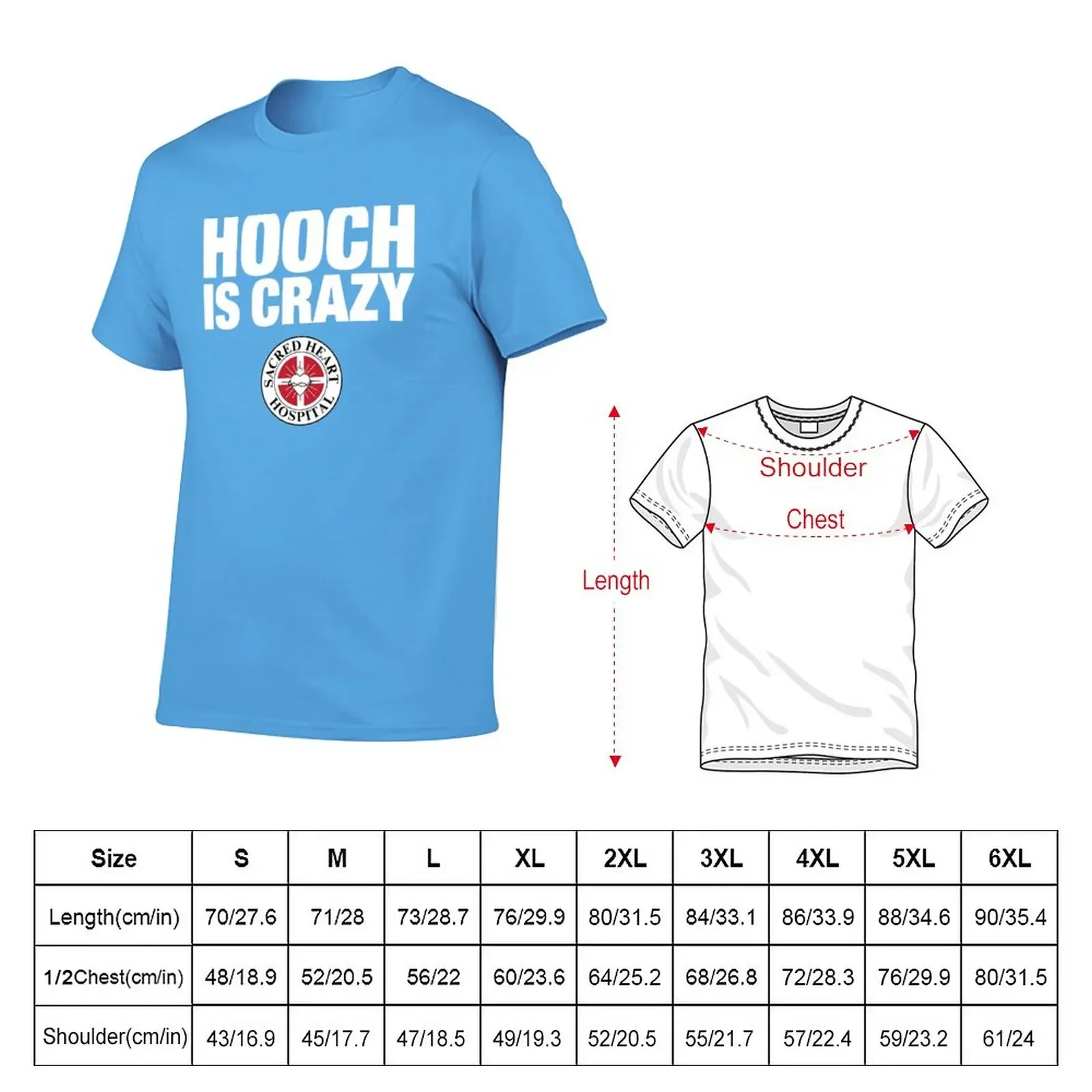 Hooch IS Crazy T-Shirt oversized cute tops summer top mens big and tall t shirts