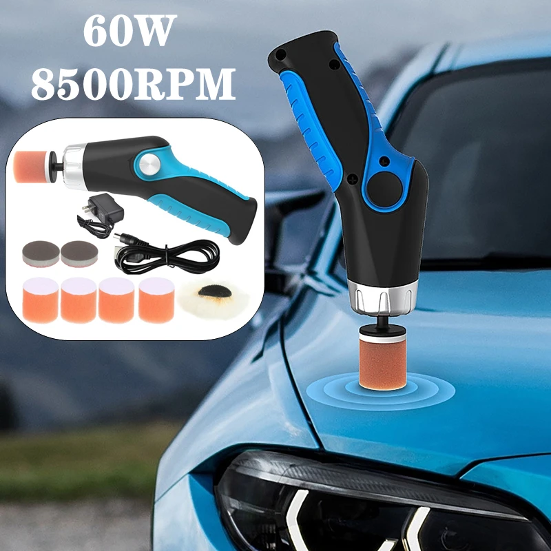 

Mini Wireless Waxing Polishing Machine 60W 8500RPM Variable Speed Car Polisher Cleaning Polishing Waxing Scratch Repair Tool USB