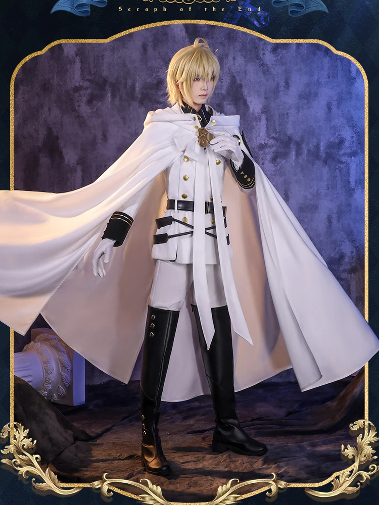 Новая униформа Микаэла Хякуя Косплей Костюм Хэллоуин Вечеринка Рождество Ролевые игры Конец пылающего ангела S-XL В наличии