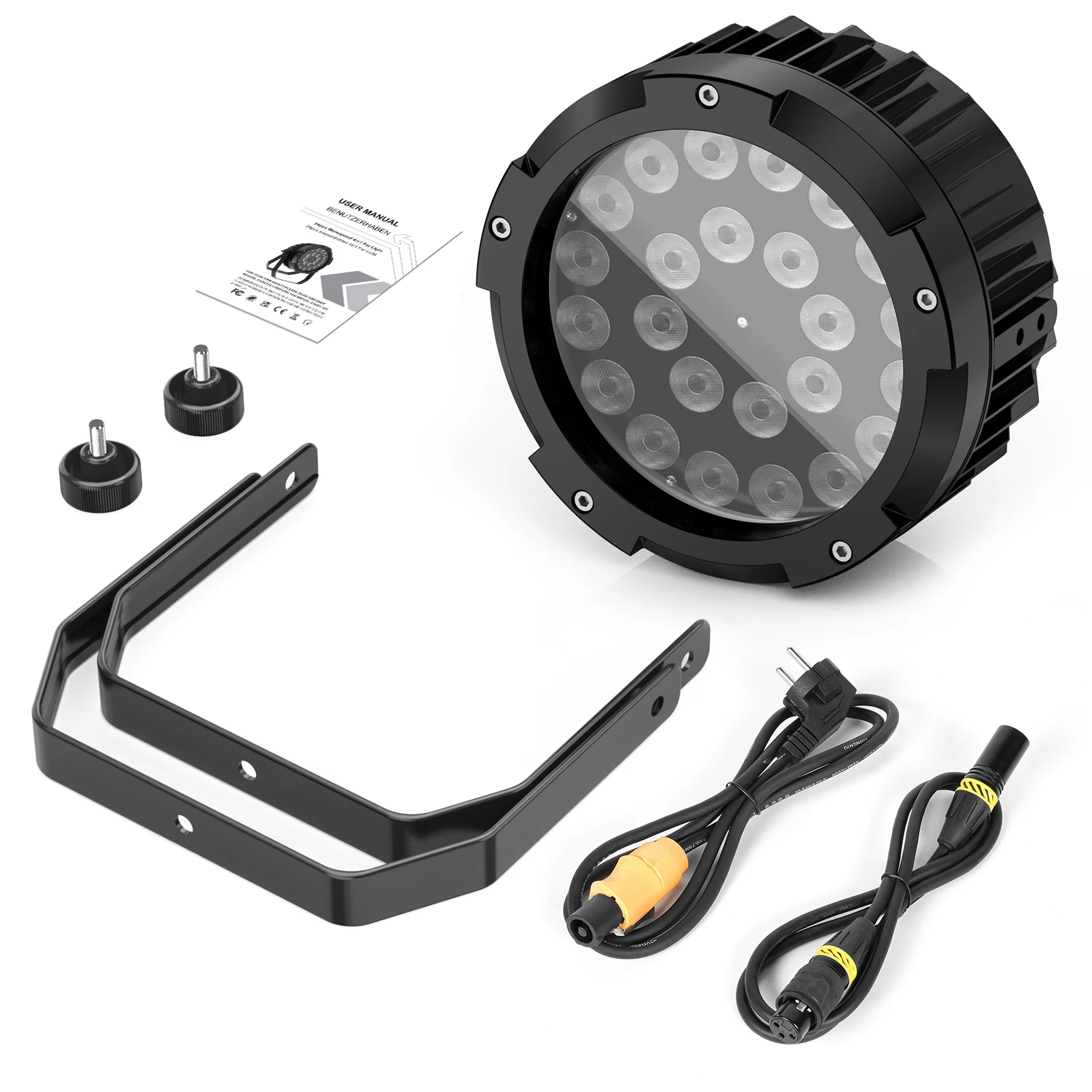 U'King Waterproof RGBWA+UV Par Light DMX512 24x10W 6in1 LED Stage Light DJ Light for Disco Dance Hall Party Bar Performance