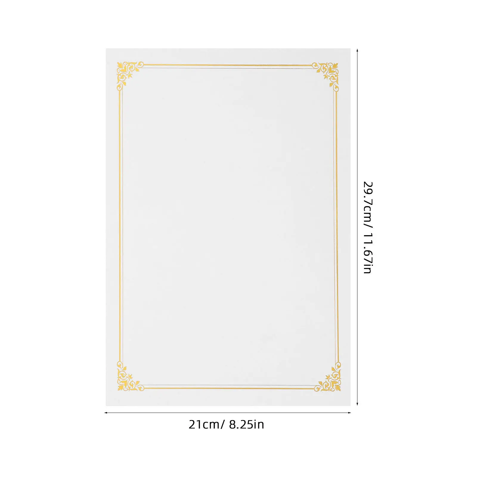 Blank Certificate Paper 10 Sheets Printable Award Diploma Paper for School Office Recognition Supplies