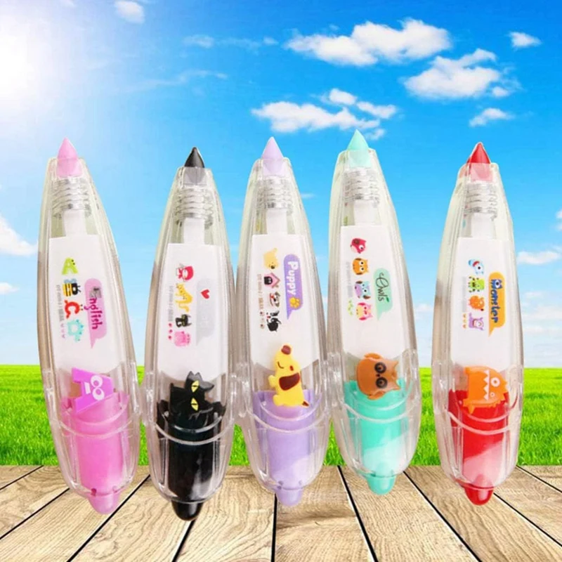 5Pcs Scrapbooking Correction Tape Correction Pen Tape DIY Decorative Correction Tape For Diary Notebook Decoration Easy To Use