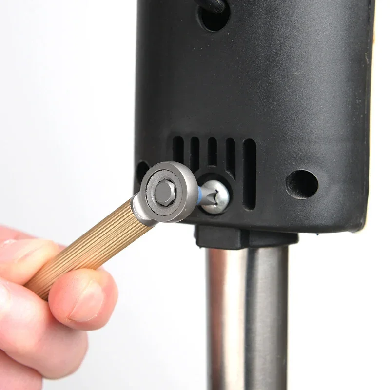 New S2 steel manual magnetic cross shaped screwdriver, portable multifunctional titanium alloy tool set, tungsten steel head