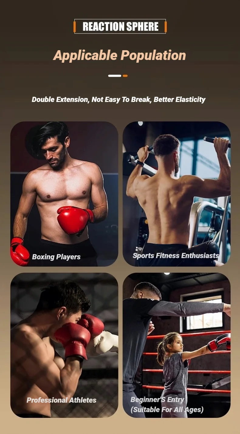 MMA-Box-Speedball, am Kopf befestigbar, PU-Trainingsball für Hand- und Augenreaktion, Heim-Boxsack, Fitnessgerät, Gym, Muay Thai, Kampfsport, Druckausdauer – Detail 8