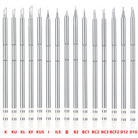 T12 Electric Copper Soldering Iron Tips T12-K B2 BC1 ILS BCF2 D16 KF For Hakko fx951 DIY Welding Head Soldering Station Kits