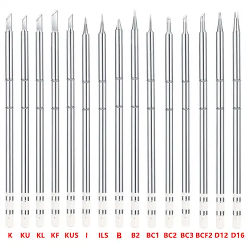 T12 Electric Copper Soldering Iron Tips T12-K B2 BC1 ILS BCF2 D16 KF For Hakko fx951 DIY Welding Head Soldering Station Kits