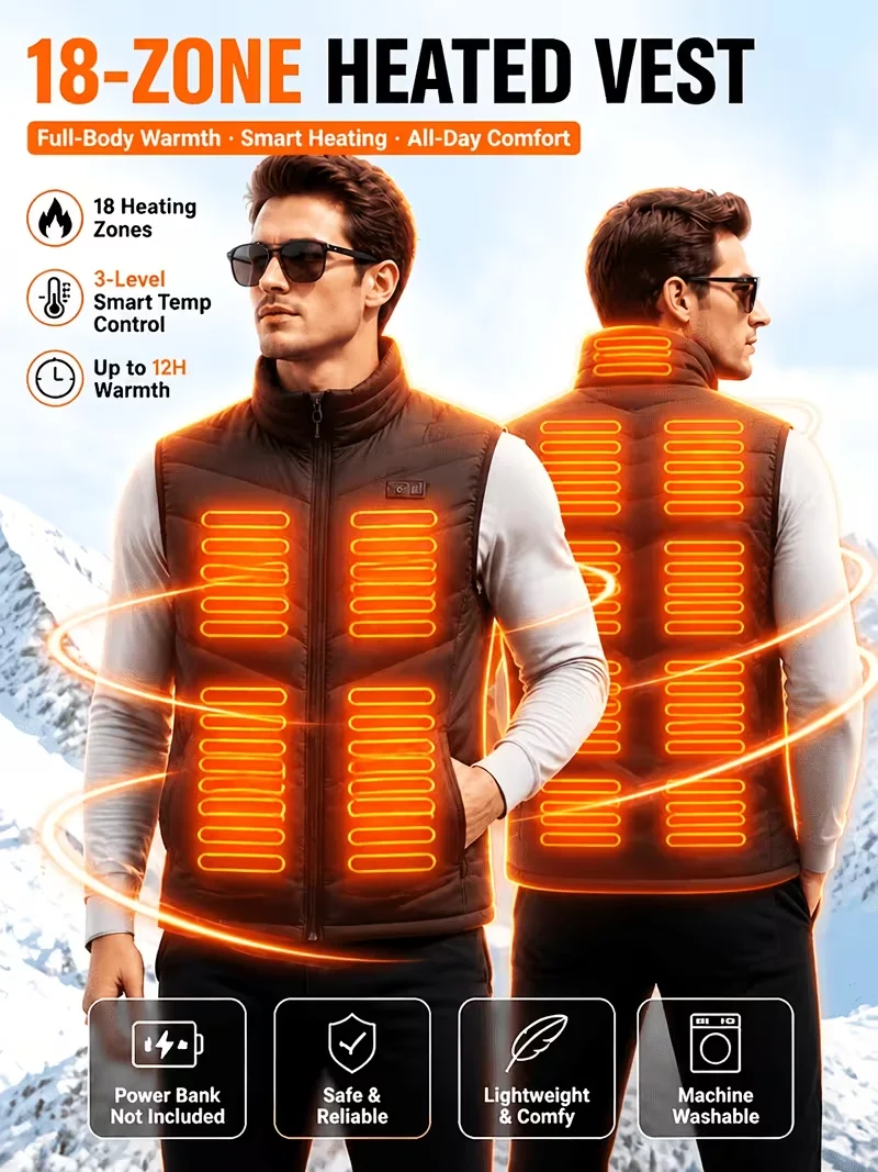 Men's Dual Control 18 Zone Heated Vest
