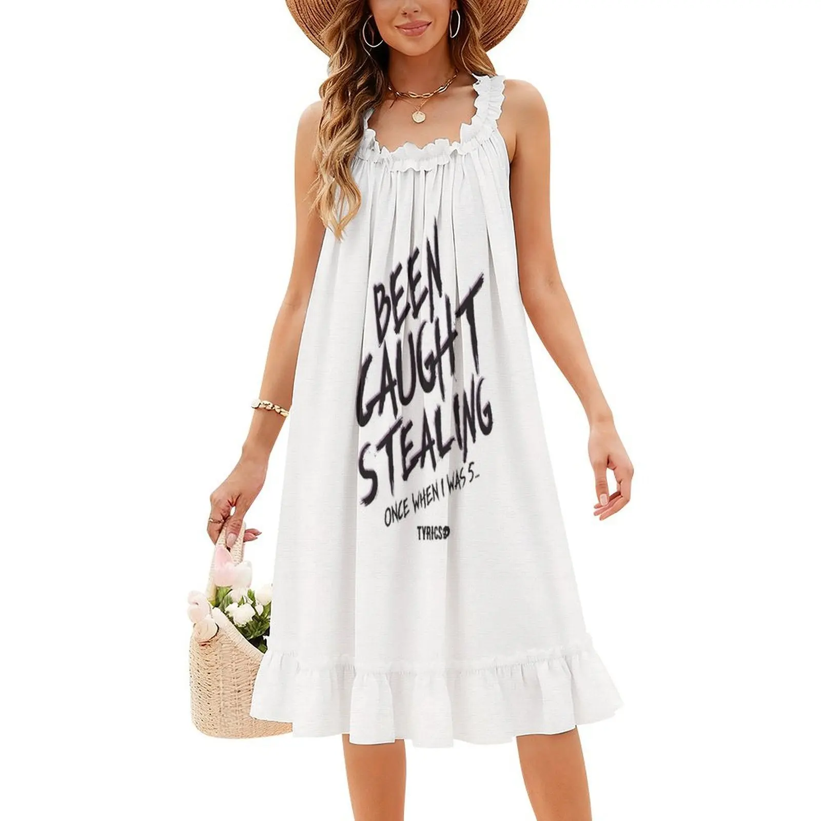 تم اصطاد سرقة جينز إدمان تي شيرت أساسي نمط Preppy فستان قصير للنساء على شكل حرف a فضفاض مناسب فستان يوم غير رسمي #4