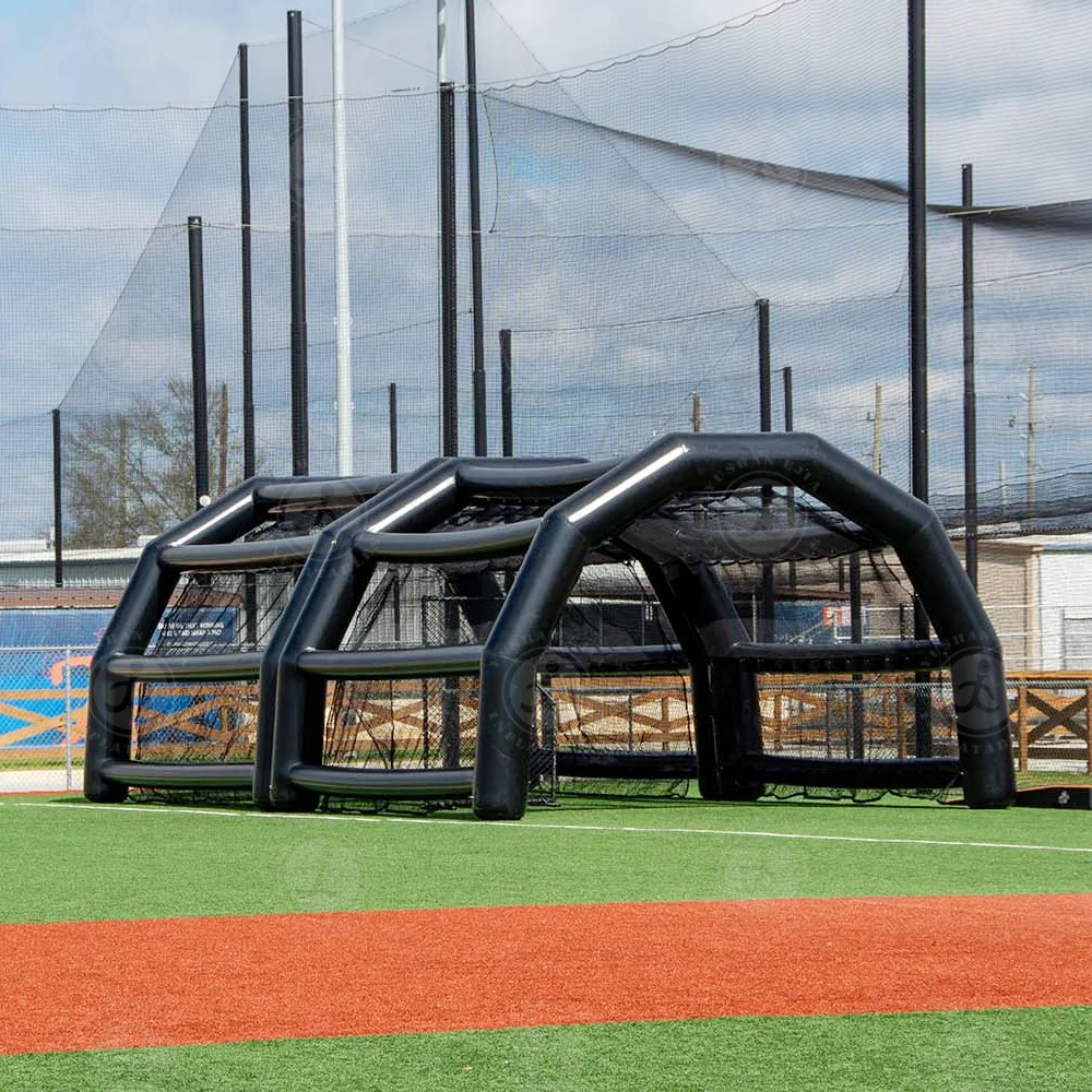 Inflatable Batting Cage Made of PVC Portable Outdoor Baseball Training Net for Hitting Practice