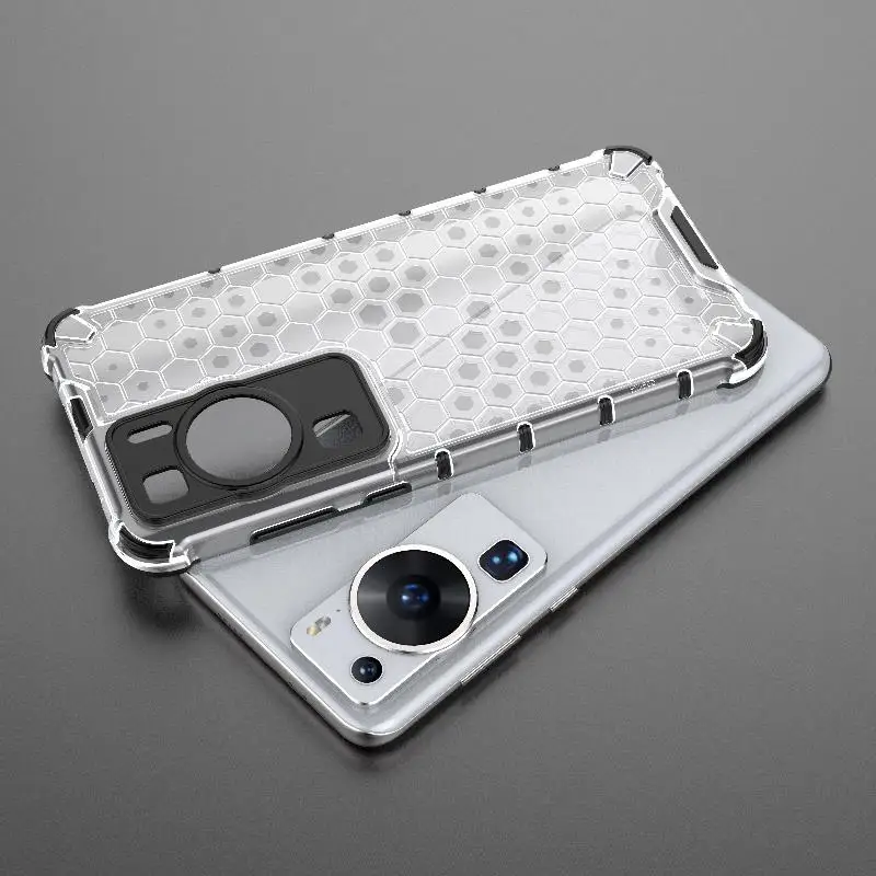 2 in 1 Full Protection Shockproof Phone Case For Huawei P40 P50 P60 Pro Mate 40 50 60 Pro Translucent Hard Armor Cover Shell