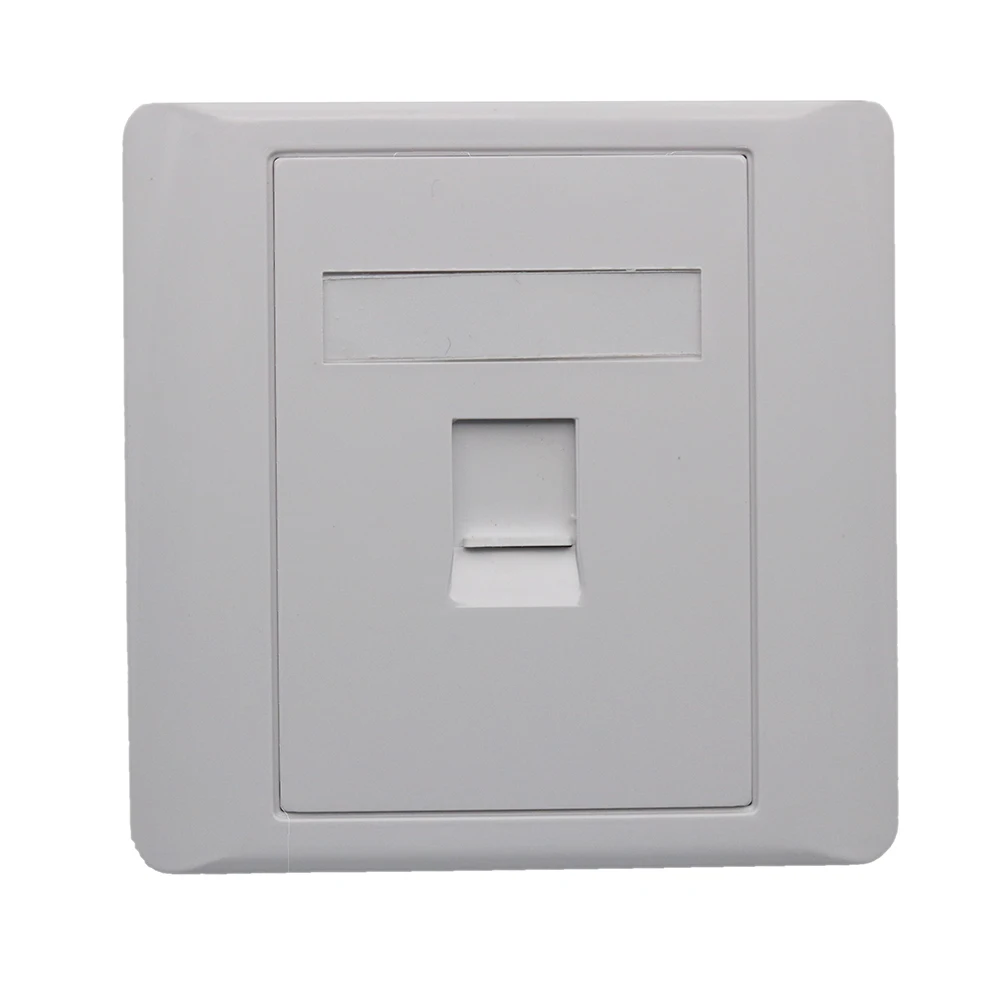 xintylink rj45 Socket panel jack modular 1 Port cat5e cat6 white Keystone pc Wall Face plate Faceplate toolless computer 86mm