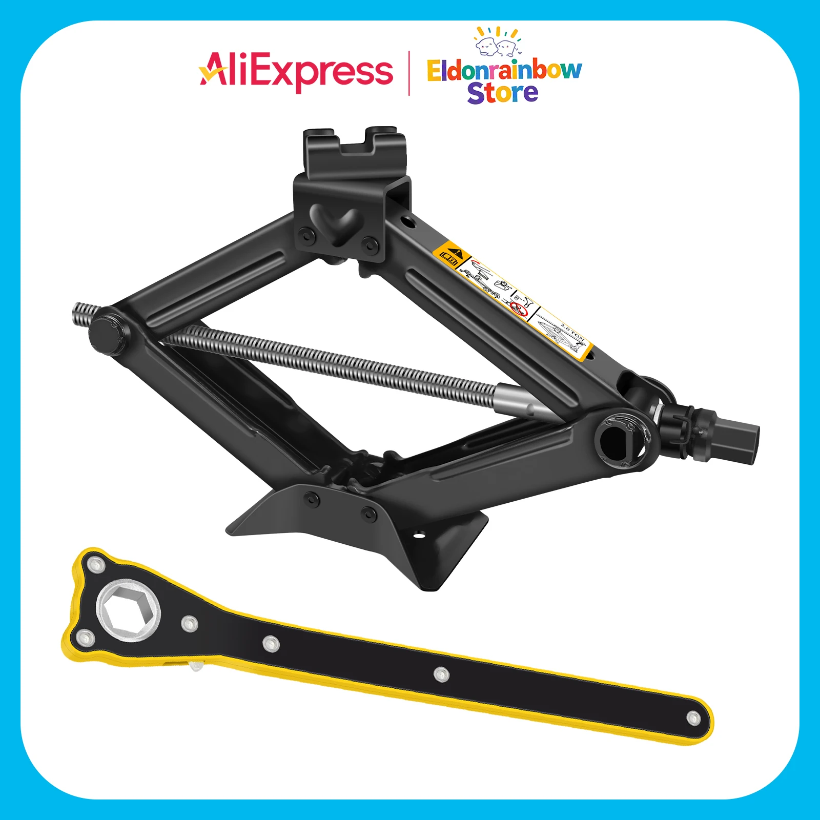 

Scissor Jack with Ratchet Spanner - 360° Swivel Head, 11-39CM Height Adjustment for Sedan, SUV, MPV, Pickup