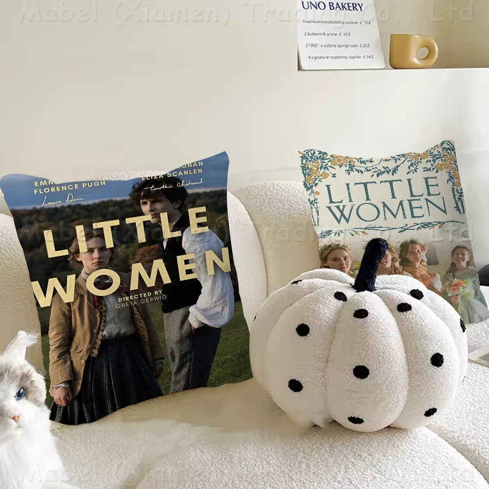 L-Little Women Pillow Gifts Home Office Furnishings Bedroom Sofa Car Cushion Cover Case 45x45cm