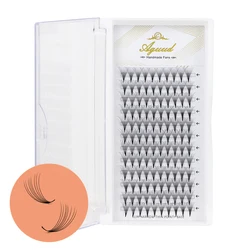 AGUUD 3D/5D/6D/8D/10D/12D Premade Fan Soft Silk Lashes Extension Ready Made Slim Base Sharp Thin Stem Russian Volume Lash Makeup