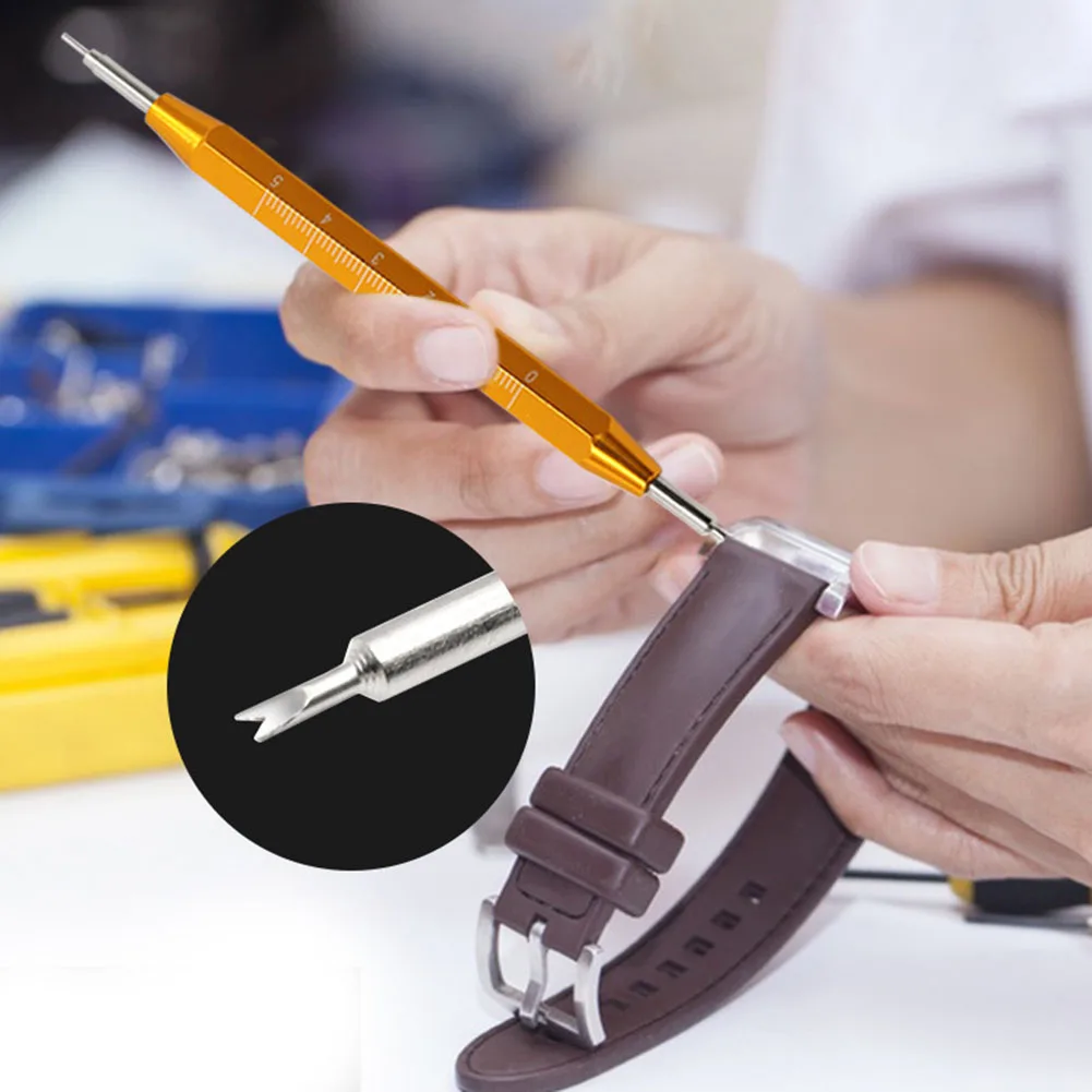 2pc Double-ended Leather-Watch Repair Spring Bar Link Pin Remover Straps Opener Watchband Strap Belt Tools Pin Bar Link Remover