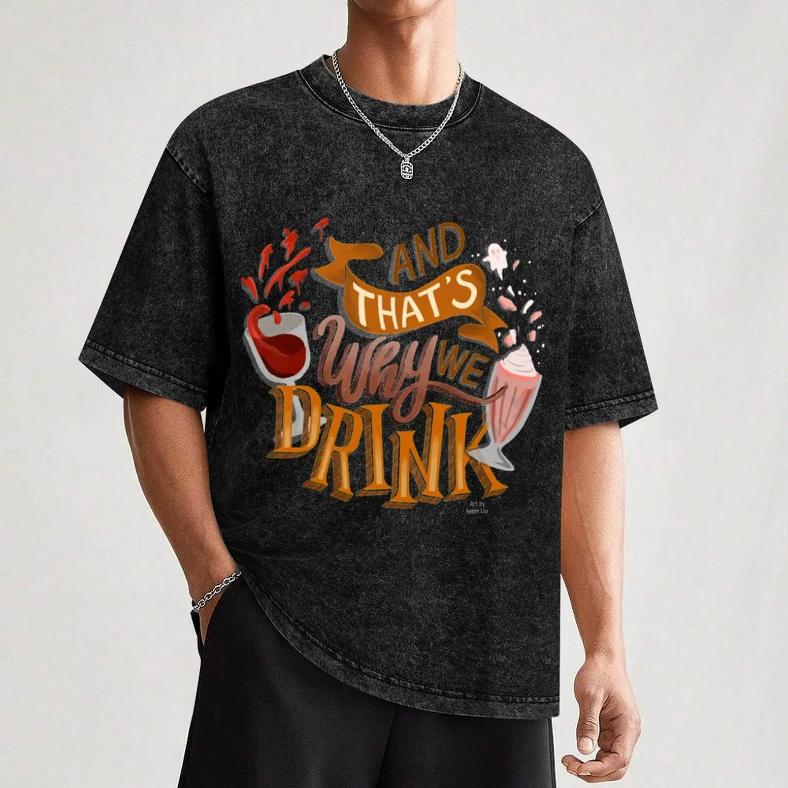 And That_s Why We Drink Illustration ATWWD T-Shirt Quick Dry Sports Tee