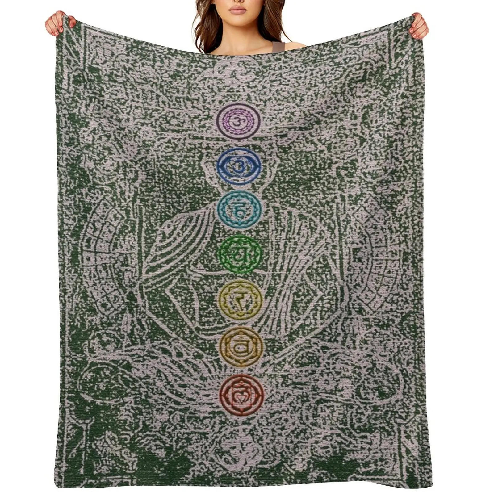 

The Seven Chakras (Ancient) Throw Blanket Blankets Sofas Of Decoration Shaggy Stuffeds Comforter Blankets