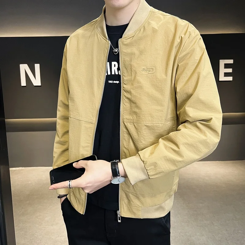 

Мужская легкая куртка с бейсбольным воротником, новая коллекция Весна/Лето 2026, для делового и повседневного стиля