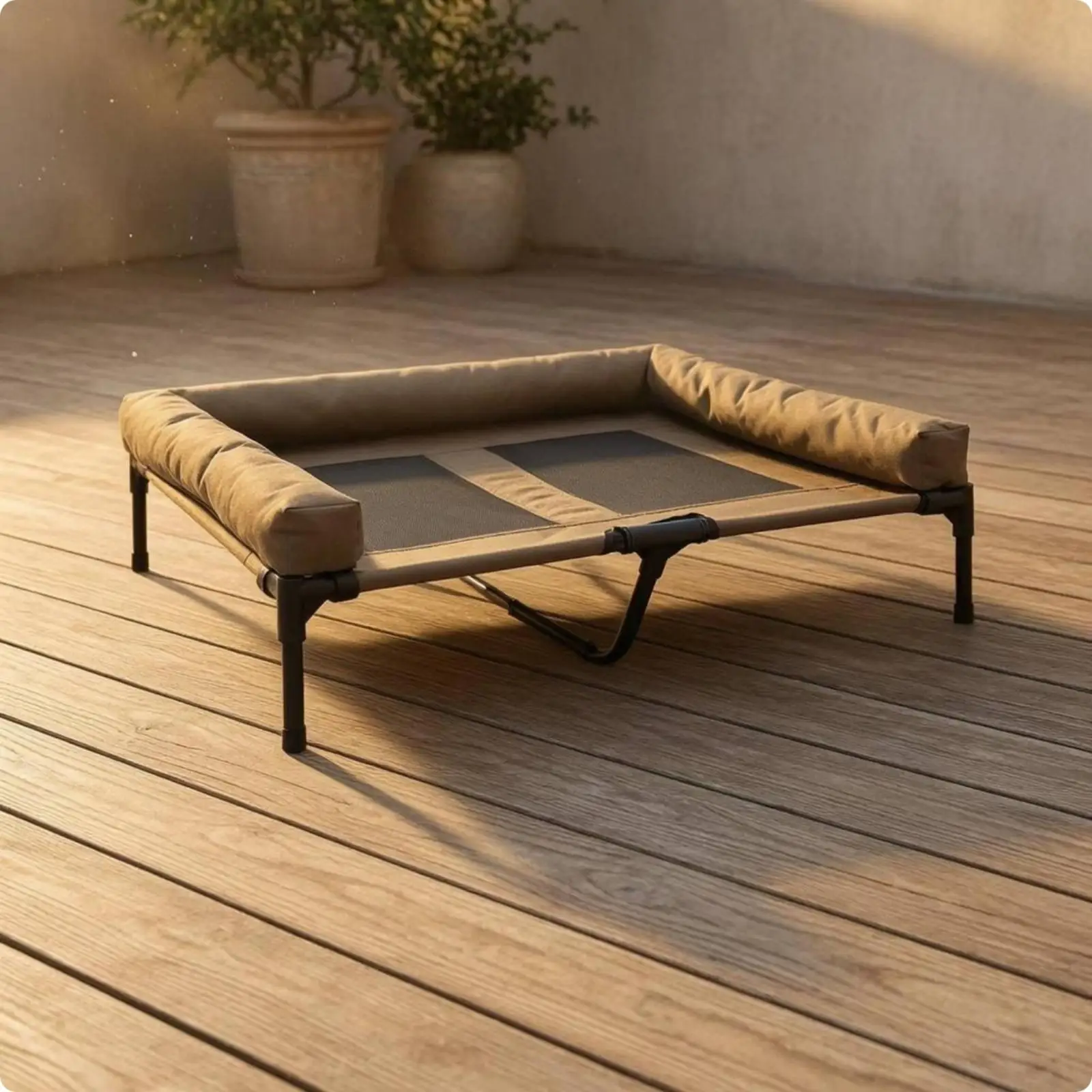 ventilated-raised-dog-bed-with-padded-rim-for-joint-support-and-cooling