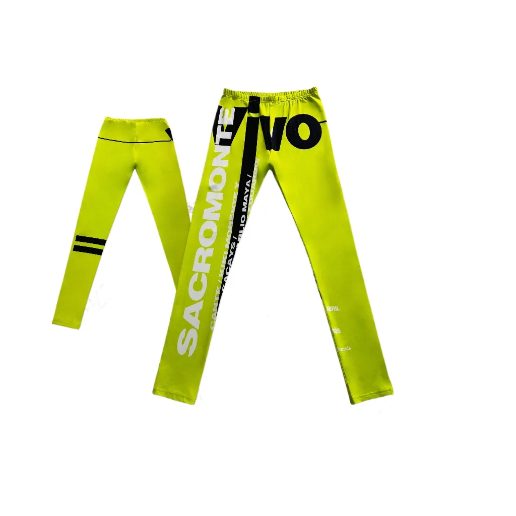 Gestreepte legging met kleurenletters Lente en zomer Nieuw contrastkleurenpatroon Trendy merk elastische en dunne sport-casual broek