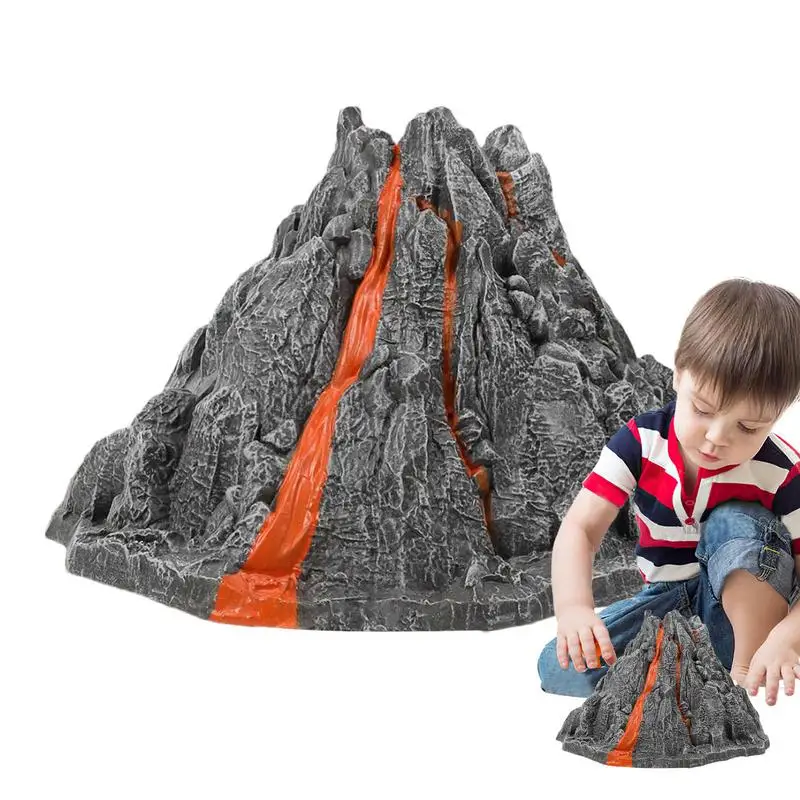 Volcanic Model Volcano Arts And Crafts Simulated Landscape Volcanic Plaything PVC Static Volcano Landscape Model For Scientific