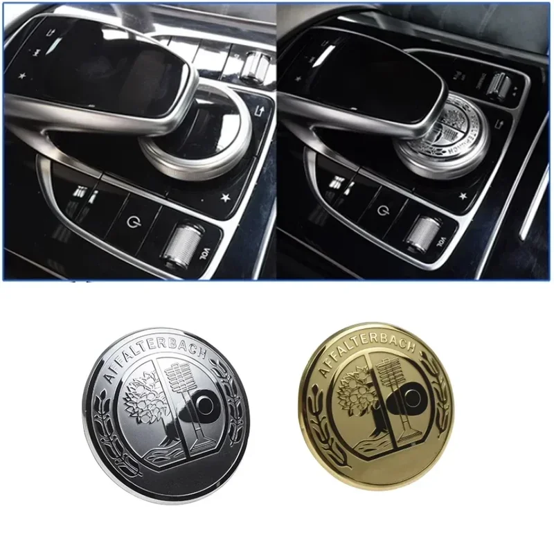 

For Mercedes-benz AMG W212 W205 AMG Sticker Auto Interior Multimedia Sticker 47mm Mouse Knob Center Console