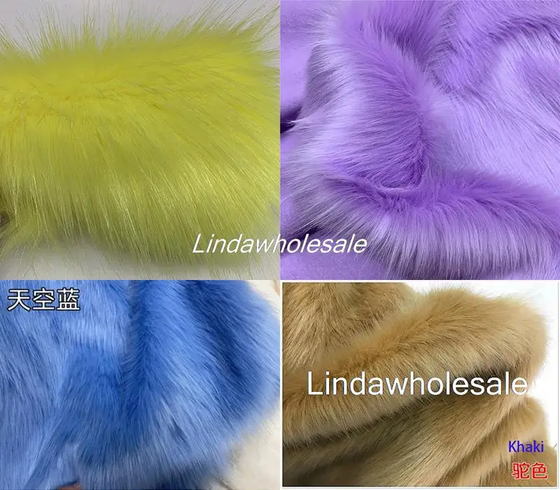 Wholesale quality pile 5cm faux fur fabric, thick fox fur,felt cloth,clothes shoes bag Materials