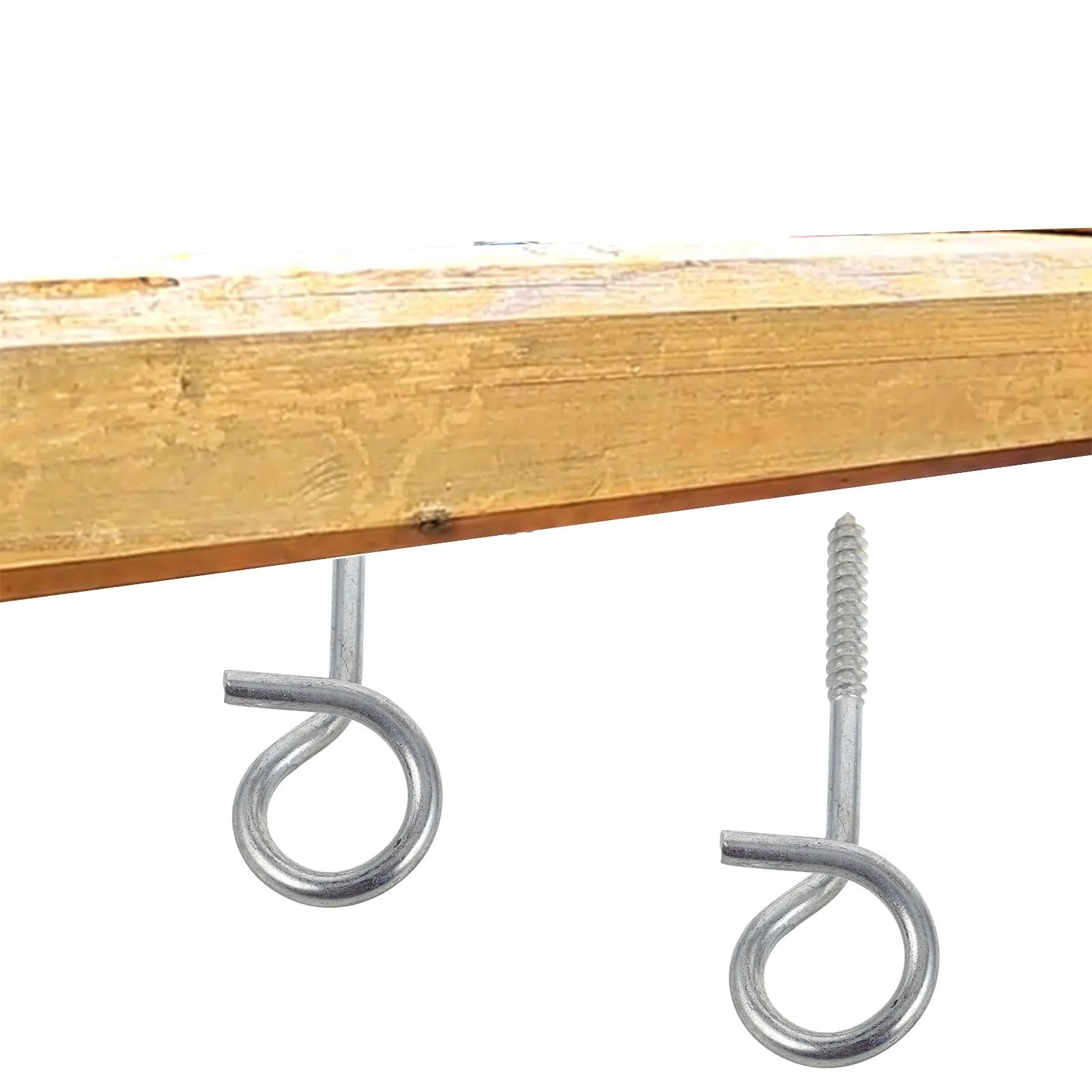 

2 Pcs Swing Chair Hook Christmas Light Hangers Bike Hooks for Garage Screw Lights Steel Gold Ceiling