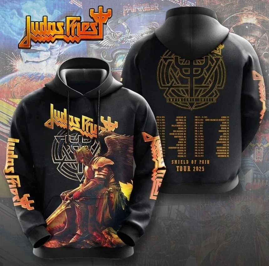 Men Hoodies Rock Judas Priest Band 3d Print Graphic Hoodie Men Women Fashion Oversized Hoodies Sweatshirt Coat Unisex Jackets