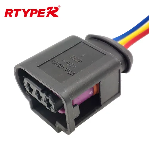 Imagen 2 del producto Conector impermeable automático de 3 pines, enchufe de presión de riel de aceite de motor, Cable de arnés de cables, cola de cerdo 4D0 971 993 4D 0971993 Para Audi VW