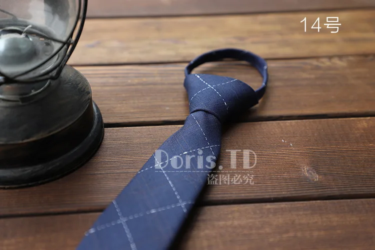 Neue Streifen Plaid Print 6CM Krawatte für Gentleman Hochzeit Party Krawatten Zubehör Elastische Neue Mode Männlichen Zipper Krawatte – Detail 16