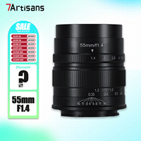 7artisans APS-C 55mm F1.4 Medium Telephoto Humanities Large Aperture Camera Lens for Sony E Fujifilm XF Canon EOS-M M43 Mount
