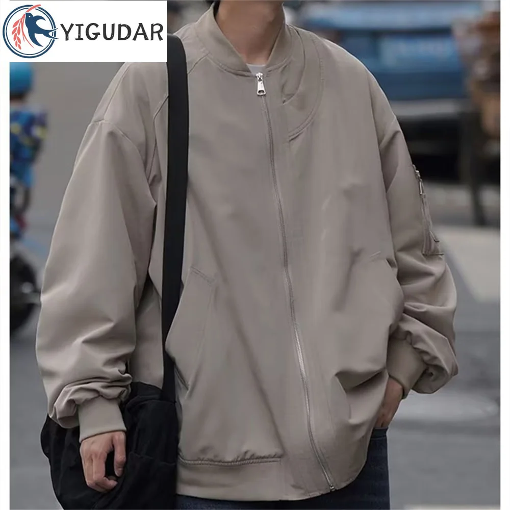 

High Street Retro Pilot Jacket Men Women Loose Casual Coat Unisex Varsity Baseball Outwear men clothing y2k tops Loose Casual