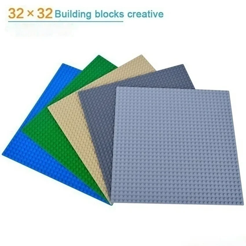 6PCS คลาสสิกฐานแผ่น 32x32 16x32 จุด Baseplate อิฐ DIY Assembly พลาสติก ABS Building Blocks ใช้งานร่วมกับยี่ห้อตัวเลข City