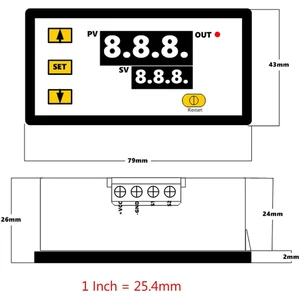 W3230 Mini Digital Temperature Controller Regulator Thermostat Control Heating Control Thermoregulator with 12V, 24V, 220V sensor 6 Main Sales Temperature Controller - №1