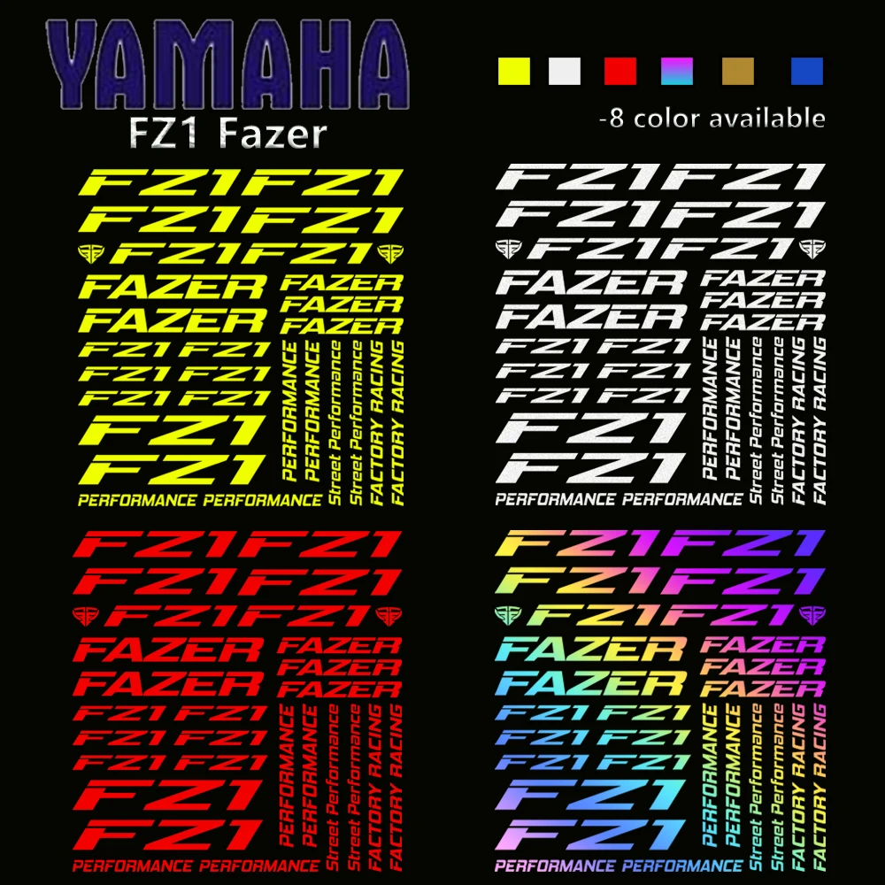 

Reflective FZ1 Fazer Motorcycle Sticker Motorcycle Body Fuel Tank Helmet Decals for Yamaha FZ1